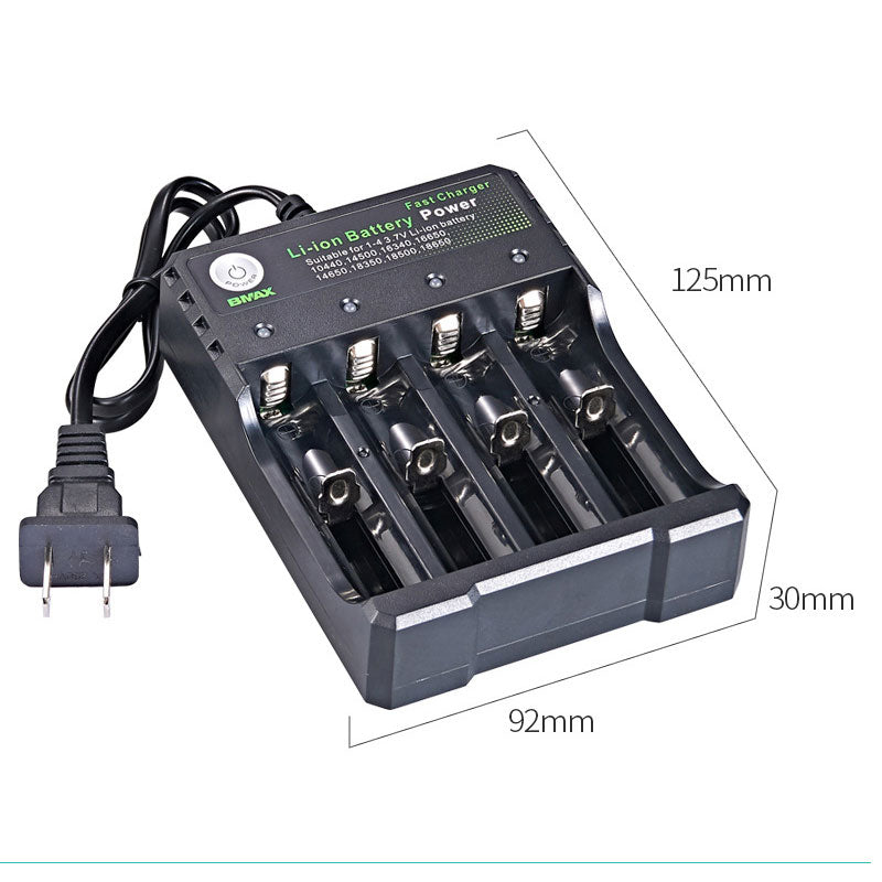 4-Slot 18650 Li-ion Battery Charger with LED Indicators by HitMyNeed
