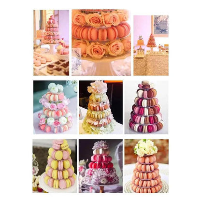 4 Tier Round Macaron Display Stand PVC Tower by HitMyNeed