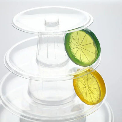 4 Tier Round Macaron Display Stand PVC Tower by HitMyNeed