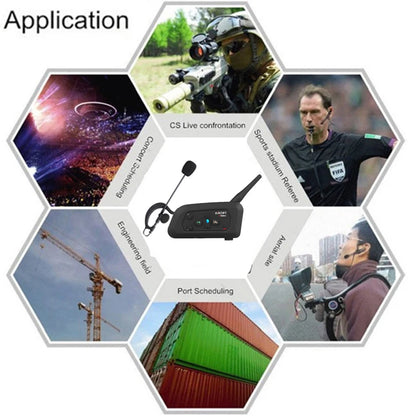 4-User Football Referee Intercom Headset 1200m Range by HitMyNeed