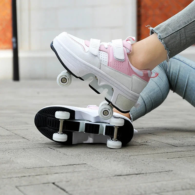 4-Wheel Deformation Roller Skate Sneakers by HitMyNeed