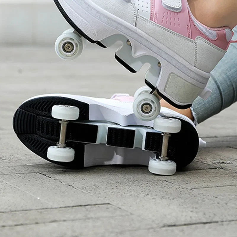 4-Wheel Deformation Roller Skate Sneakers by HitMyNeed