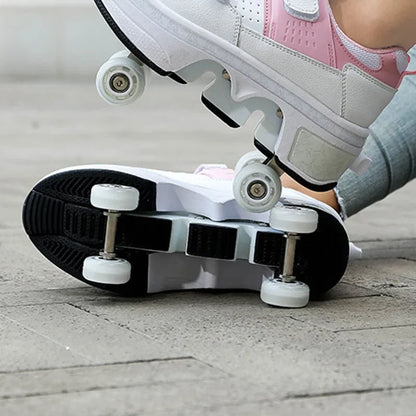 4-Wheel Deformation Roller Skate Sneakers by HitMyNeed