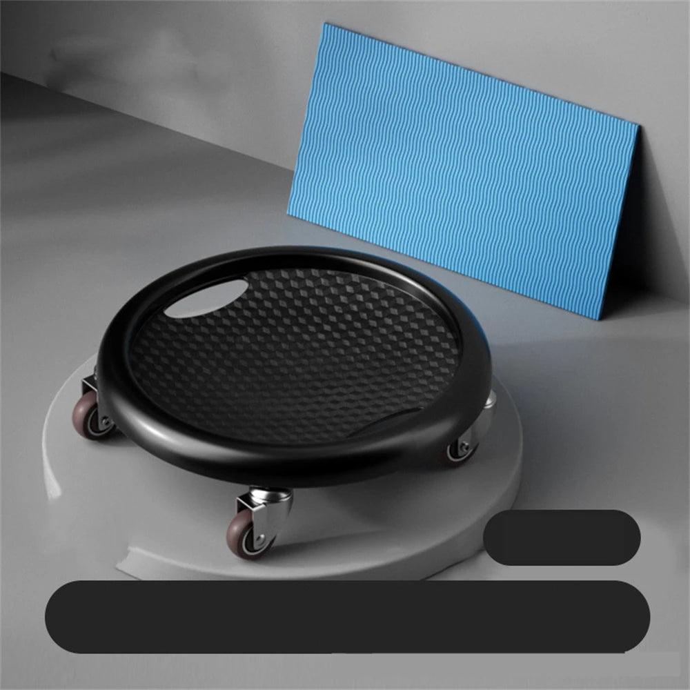 4-Wheel Silent Ab Roller with Sliding Disc System black by HitMyNeed