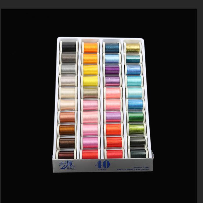 40-Color Rayon Sewing Thread Set with Case by HitMyNeed