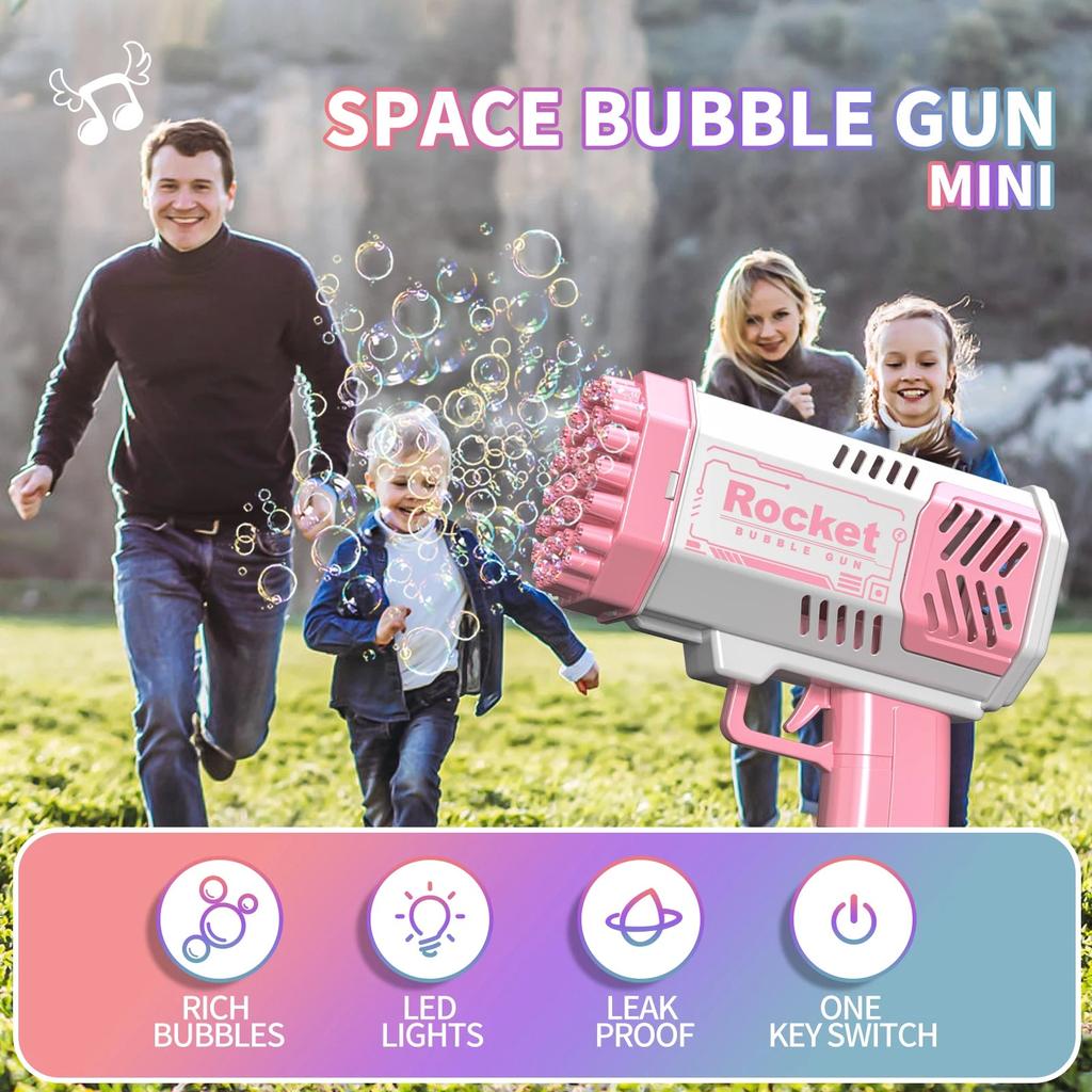 40-Hole Electric Bubble Gun with LED Lights by HitMyNeed