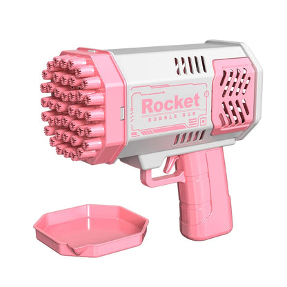 40-Hole Electric Bubble Gun with LED Lights pink by HitMyNeed