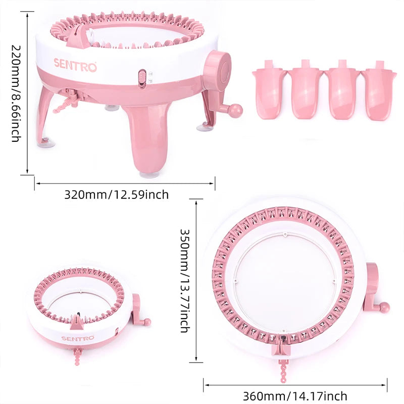 40-Needle Hand Knitting Machine for DIY Hats & Scarves by HitMyNeed