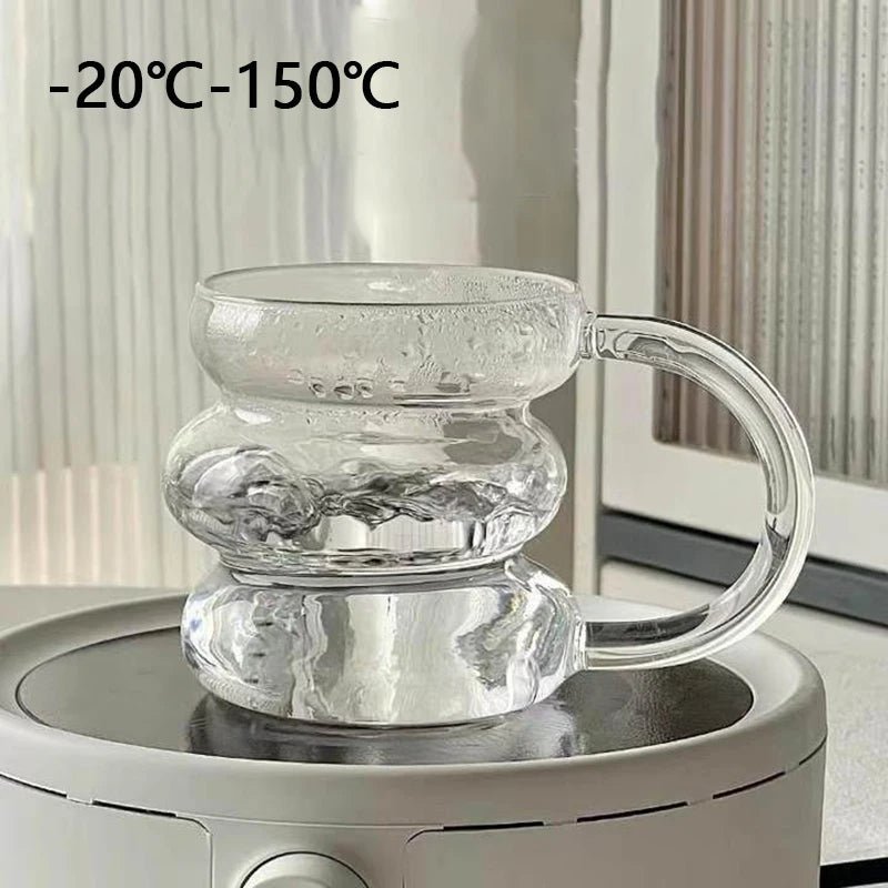 400ml Clear Heat Resistant Glass Coffee Mug by HitMyNeed