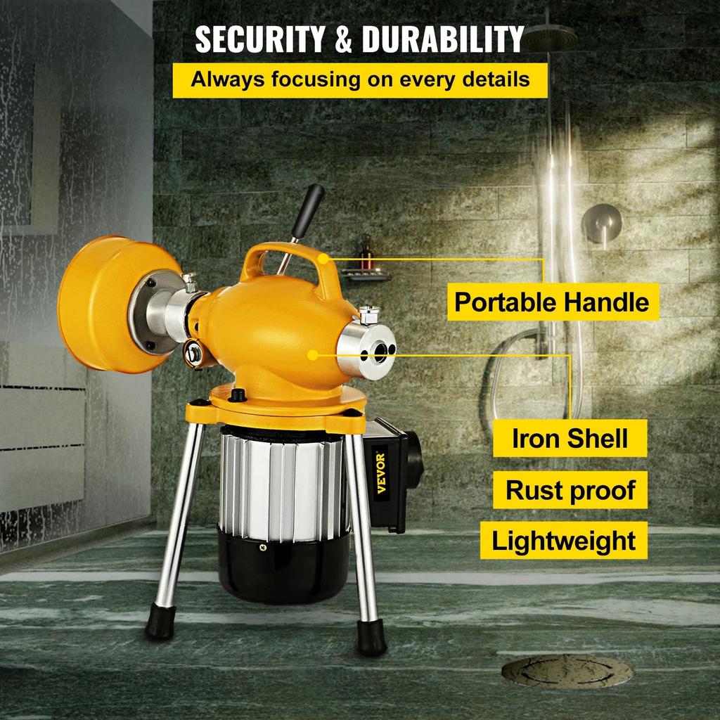 400W Electric Drain Cleaning Machine for Pipes & Toilets by HitMyNeed