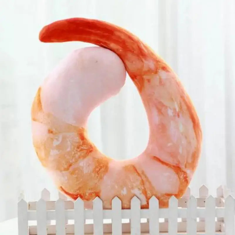 40cm Plush Prawn U-Shaped Neck Pillow Toy by HitMyNeed