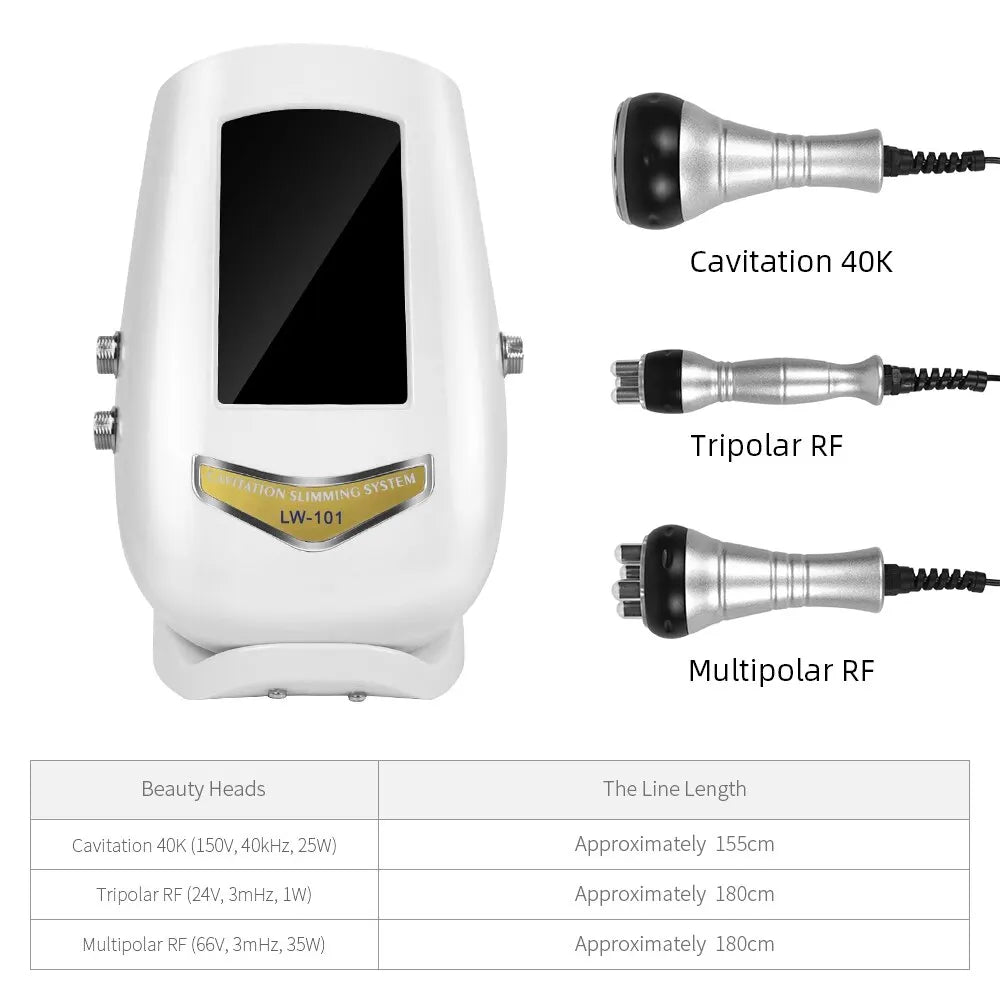 40K 3-in-1 Cavitation RF Body & Face Slimming Device by HitMyNeed