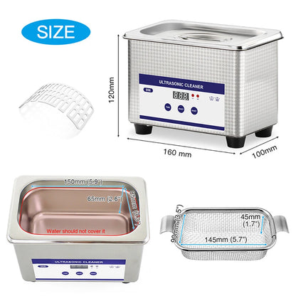 40kHz Ultrasonic Glasses & Jewelry Cleaner 0.8L by HitMyNeed