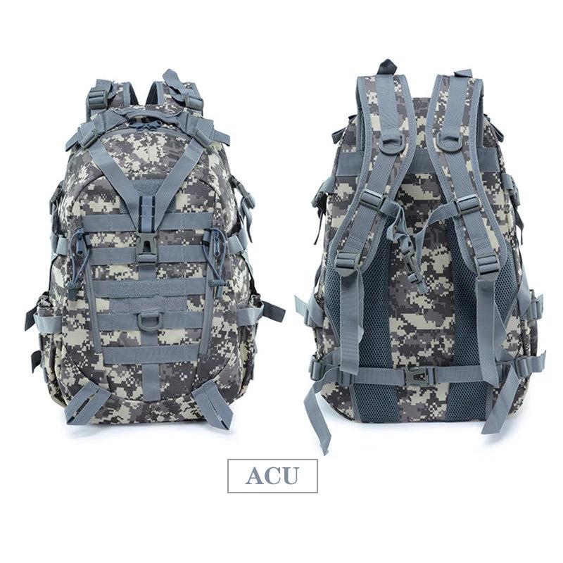 40L Tactical MOLLE Backpack with Reflective Panels acu by HitMyNeed