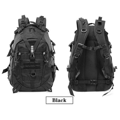 40L Tactical MOLLE Backpack with Reflective Panels black by HitMyNeed