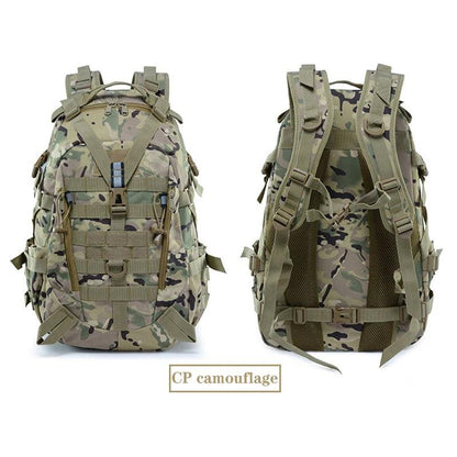 40L Tactical MOLLE Backpack with Reflective Panels cp by HitMyNeed