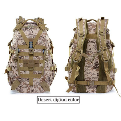 40L Tactical MOLLE Backpack with Reflective Panels desert-digital by HitMyNeed