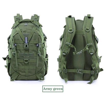 40L Tactical MOLLE Backpack with Reflective Panels green by HitMyNeed
