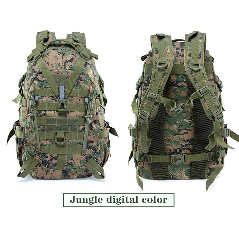 40L Tactical MOLLE Backpack with Reflective Panels jdc by HitMyNeed