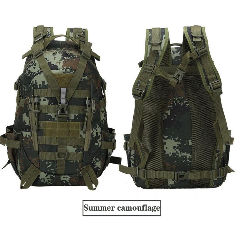 40L Tactical MOLLE Backpack with Reflective Panels sc by HitMyNeed