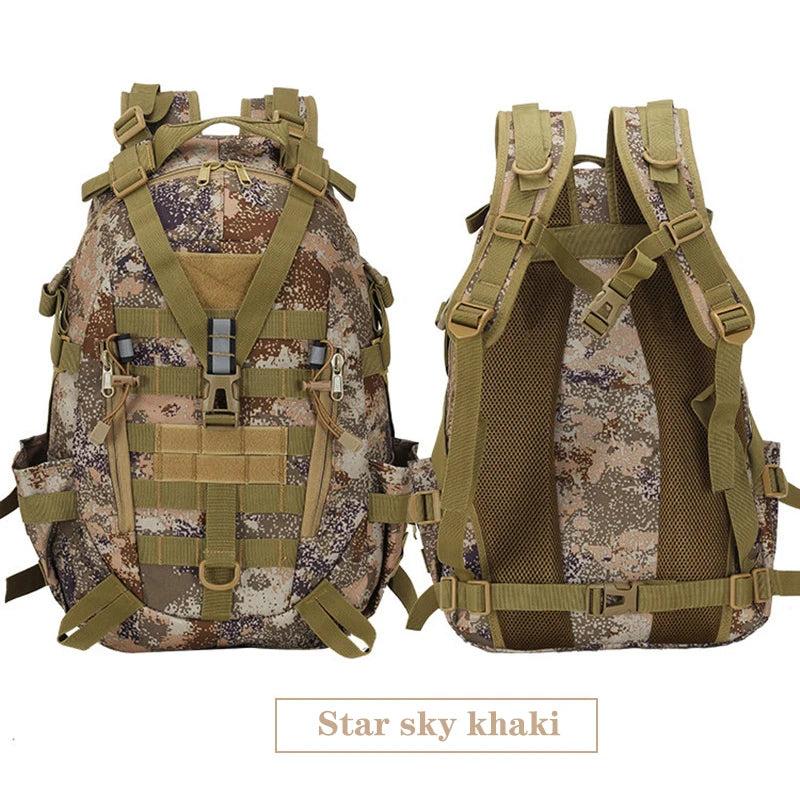 40L Tactical MOLLE Backpack with Reflective Panels ssk by HitMyNeed