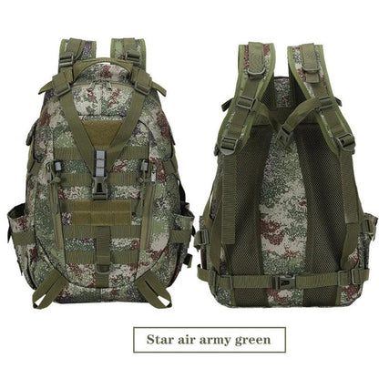 40L Tactical MOLLE Backpack with Reflective Panels star-air-green by HitMyNeed
