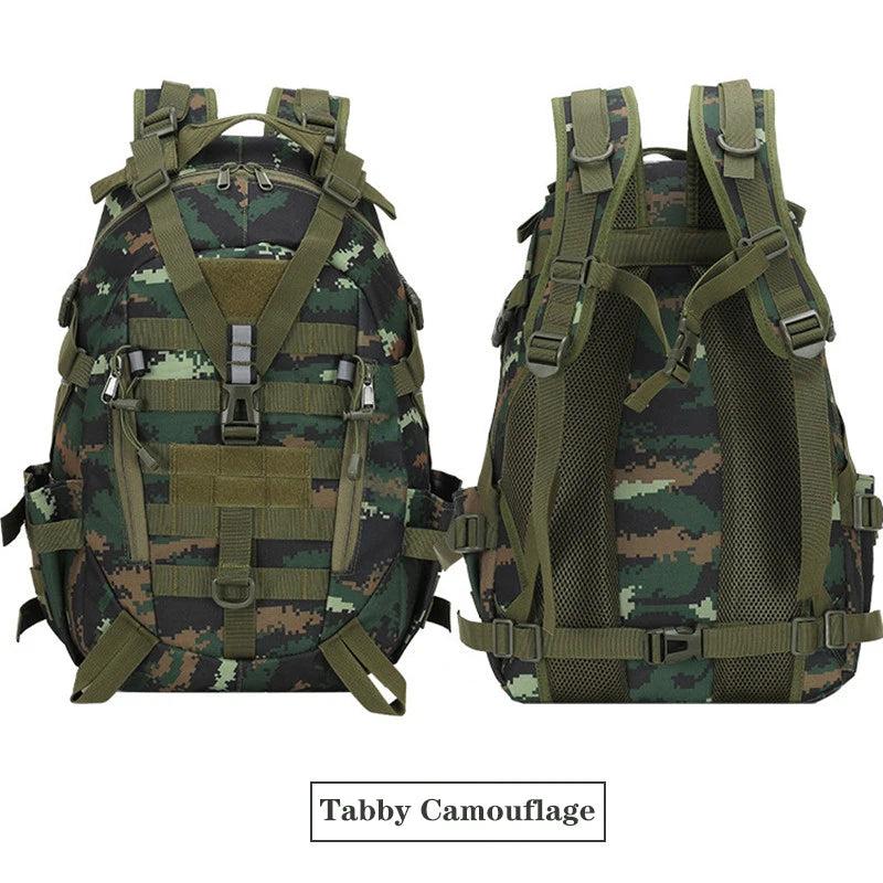 40L Tactical MOLLE Backpack with Reflective Panels tb by HitMyNeed