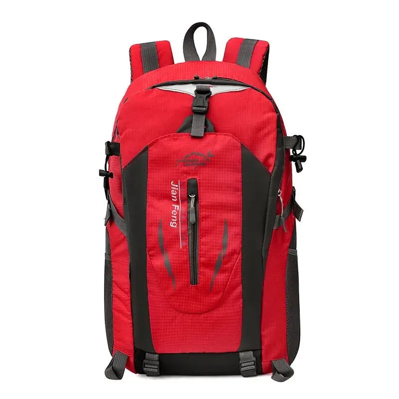 40L Waterproof Hiking Backpack with Large Capacity red by HitMyNeed