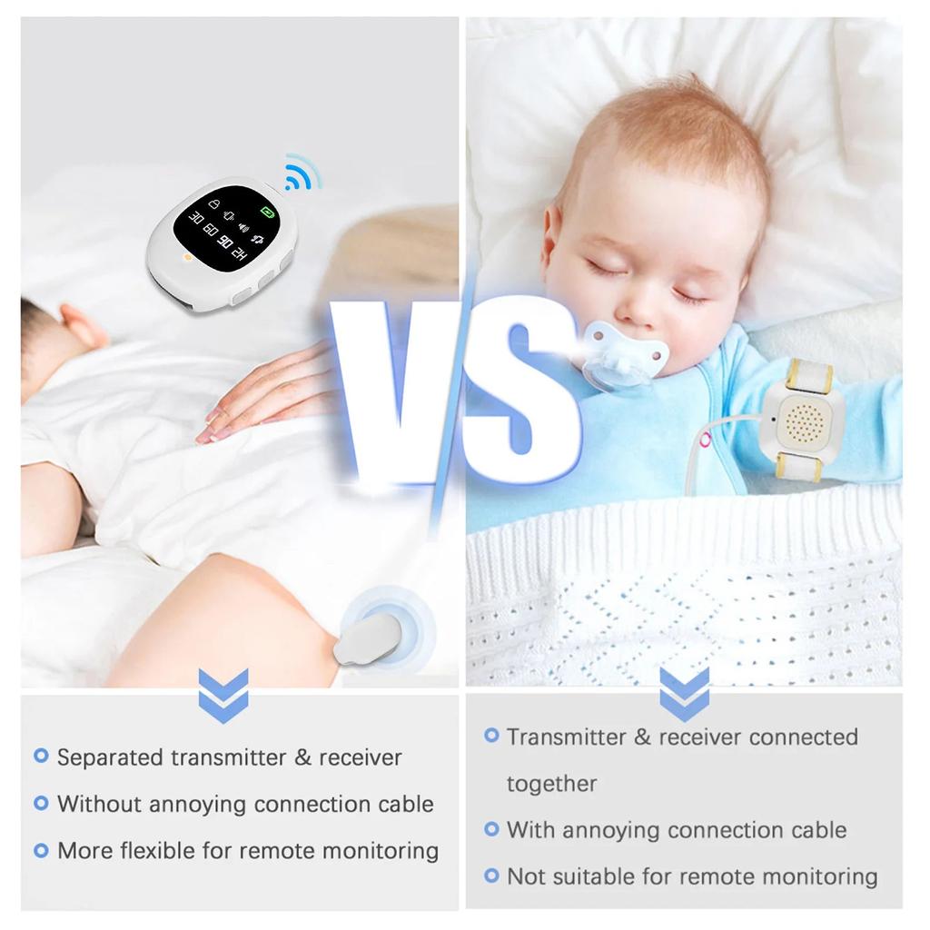 40M Wireless Bedwetting Alarm with Sensor & Wristband by HitMyNeed