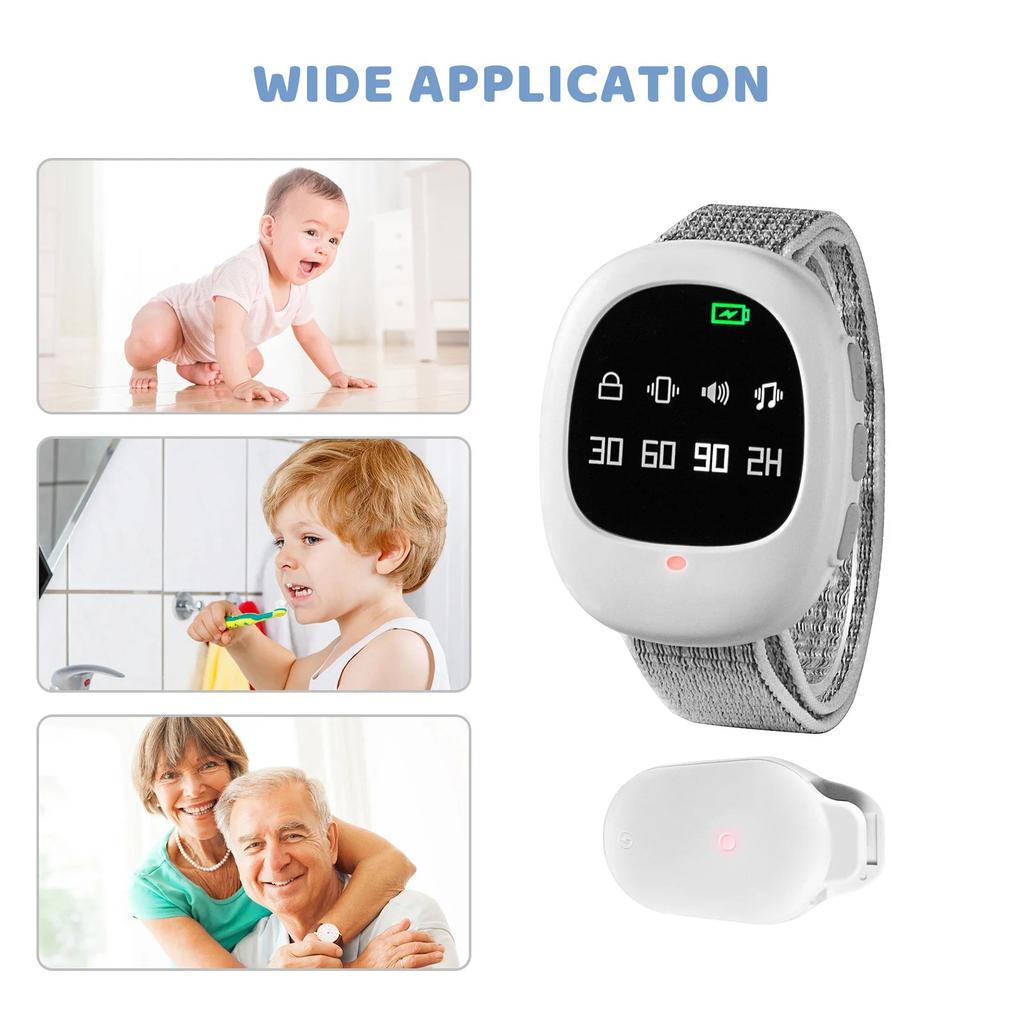 40M Wireless Bedwetting Alarm with Sensor & Wristband by HitMyNeed