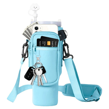 40oz Neoprene Water Bottle Carrier Bag for Stanley blue-bag by HitMyNeed