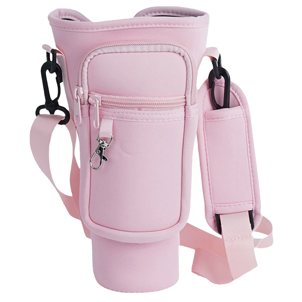 40oz Neoprene Water Bottle Carrier Bag for Stanley pink-bag by HitMyNeed