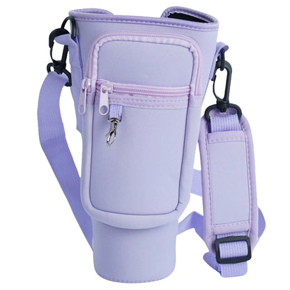 40oz Neoprene Water Bottle Carrier Bag for Stanley purple-bag by HitMyNeed