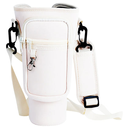 40oz Neoprene Water Bottle Carrier Bag for Stanley white-bag by HitMyNeed