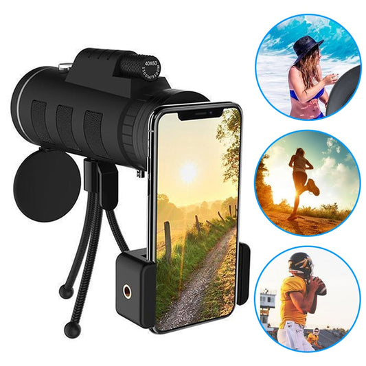 40x Phone Zoom Lens with Tripod and Monocular Scope by HitMyNeed