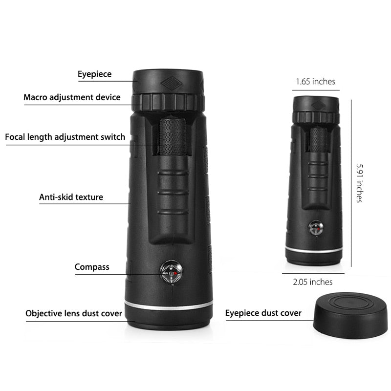 40x Phone Zoom Lens with Tripod and Monocular Scope by HitMyNeed