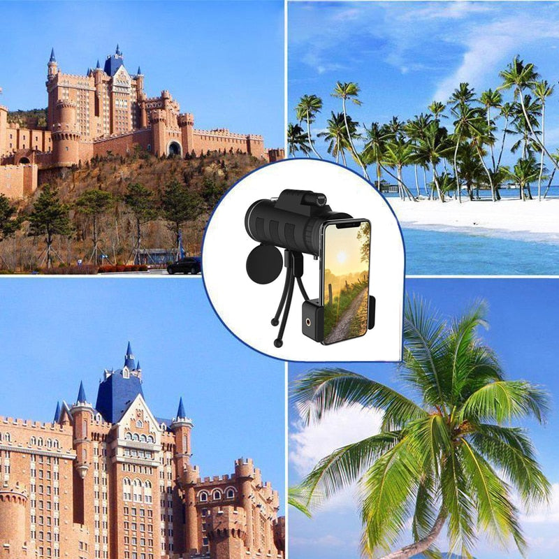 40x Phone Zoom Lens with Tripod and Monocular Scope by HitMyNeed