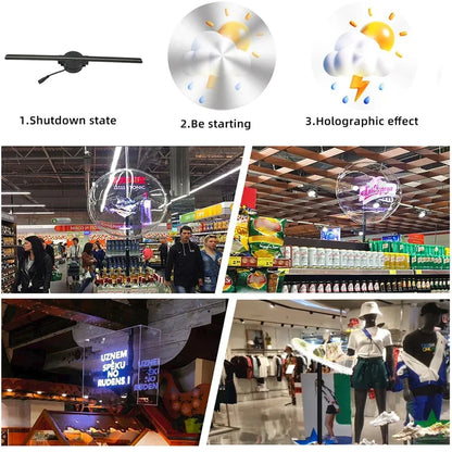 42cm WiFi 3D Hologram Fan Advertising Display by HitMyNeed