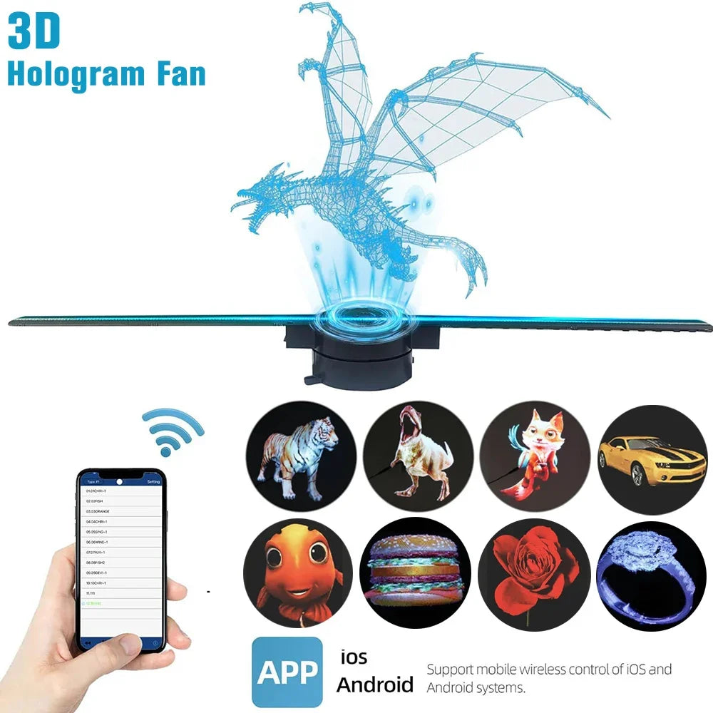 42cm WiFi 3D Hologram Fan Advertising Display by HitMyNeed