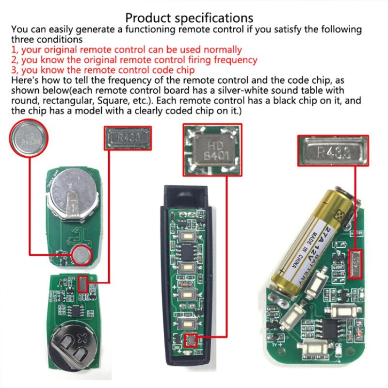 433MHz 4-Button Garage & Gate Remote Duplicator by HitMyNeed