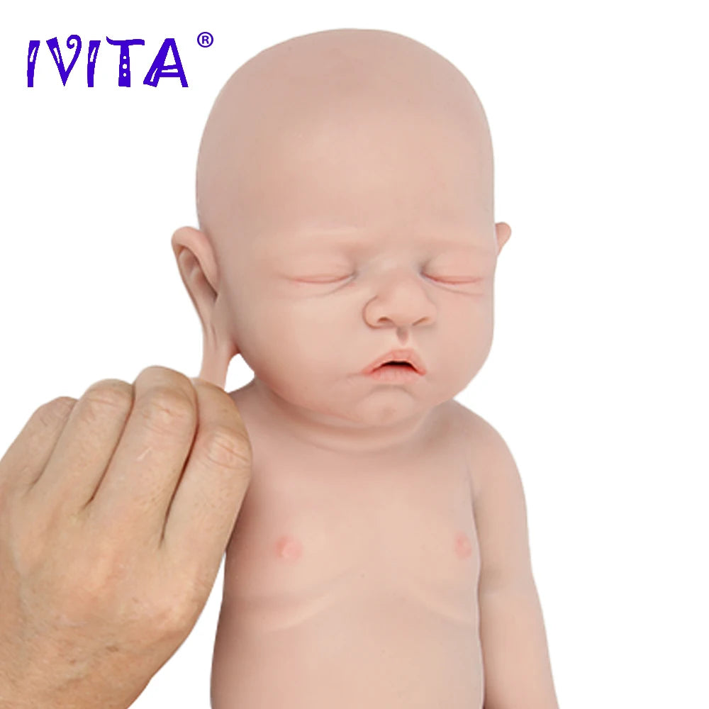 43cm Full Body Silicone Reborn Baby Boy Doll with Clothes by HitMyNeed