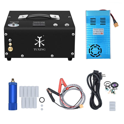 4500 PSI 300 Bar Oil-Free PCP Air Compressor 12V/AC set-pressure-version by HitMyNeed