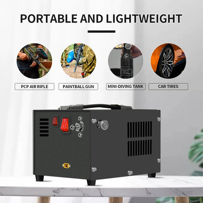 4500 PSI 300 Bar Portable PCP Air Compressor 12V/AC by HitMyNeed