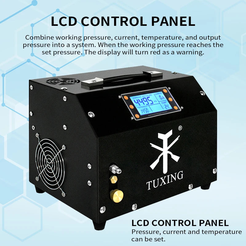 4500Psi 12V PCP Air Compressor with LCD & Auto-Stop by HitMyNeed