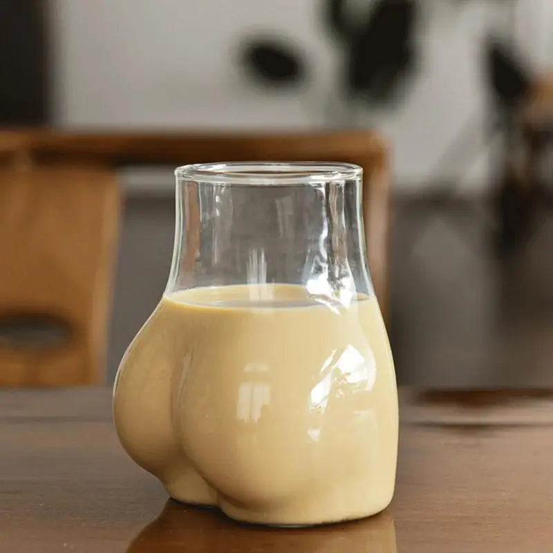 450ml Transparent Butt Glass Coffee Mug by HitMyNeed