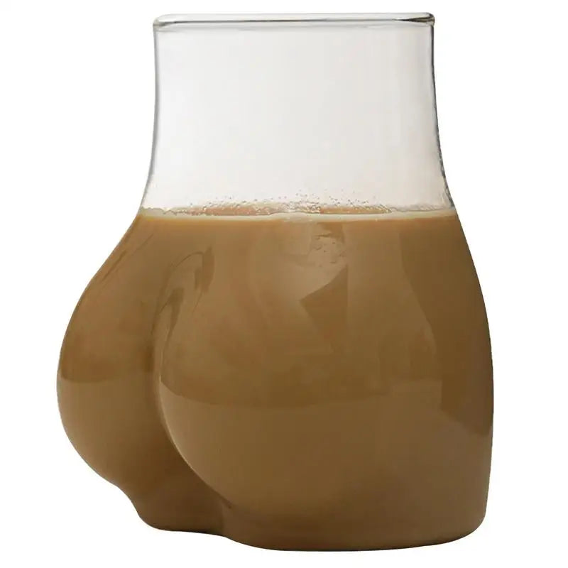 450ml Transparent Butt Glass Coffee Mug by HitMyNeed