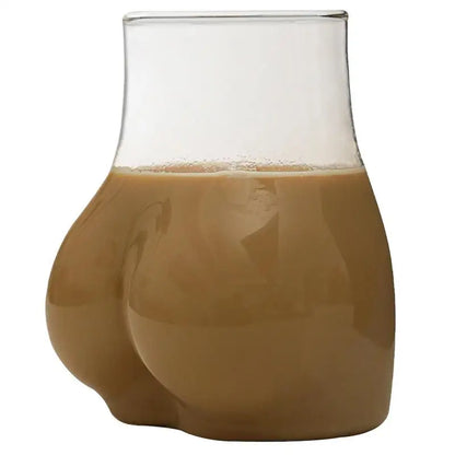 450ml Transparent Butt Glass Coffee Mug by HitMyNeed