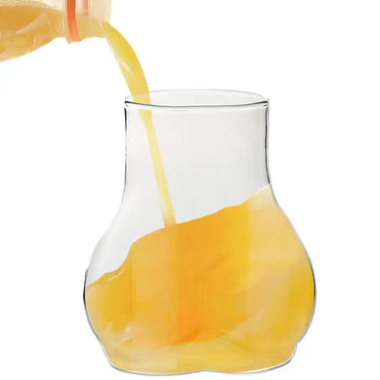 450ml Transparent Butt Glass Coffee Mug by HitMyNeed