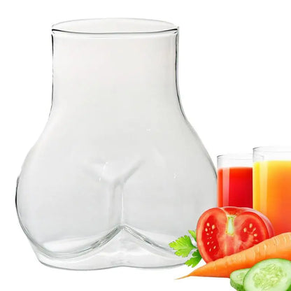 450ml Transparent Butt Glass Coffee Mug by HitMyNeed