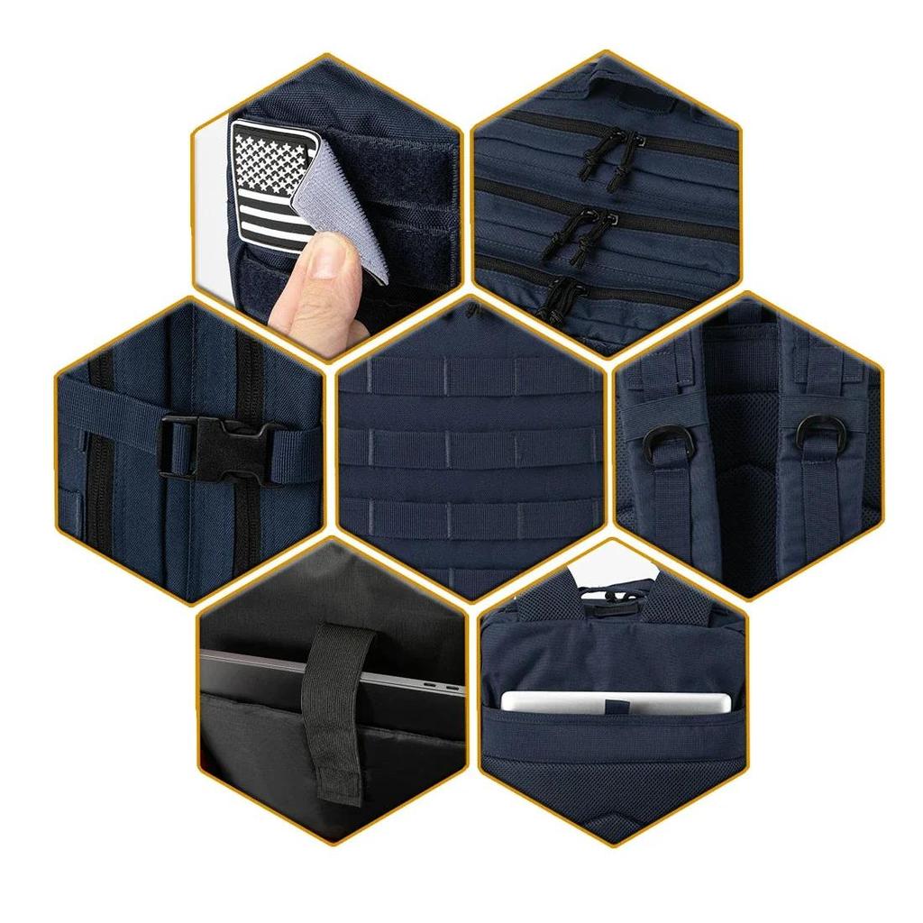 45L Outdoor Tactical Backpack with Molle System by HitMyNeed